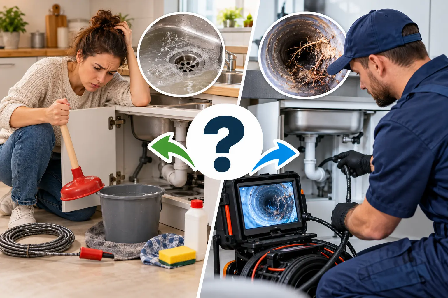 Canalisation bouchée peut-on la déboucher soi-même ou faut-il appeler un professionnel